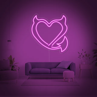 Devil Heart Neon Sign