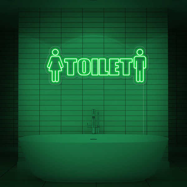 Toilet Man Woman Neon Sign