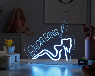 Bada Bing Bar Desk LED Neon Sign