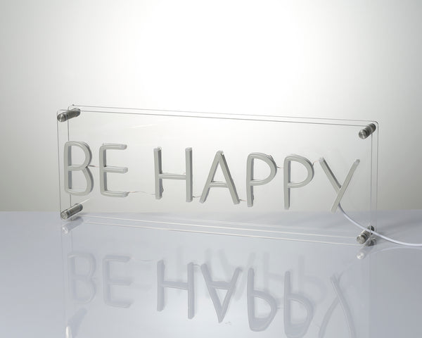 Be Happy Desk LED Neon Sign