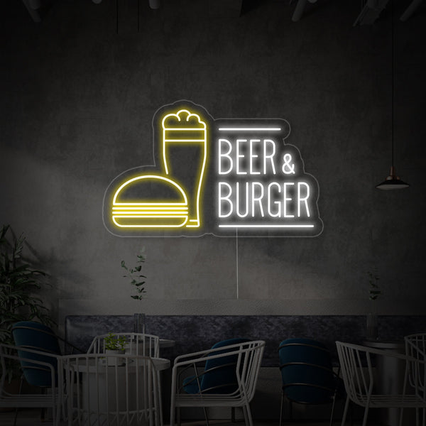 Beer and Burger Neon Sign