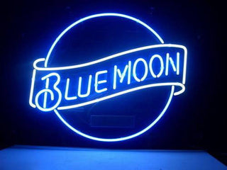 Blue Moon Lager Beer Neon Sign