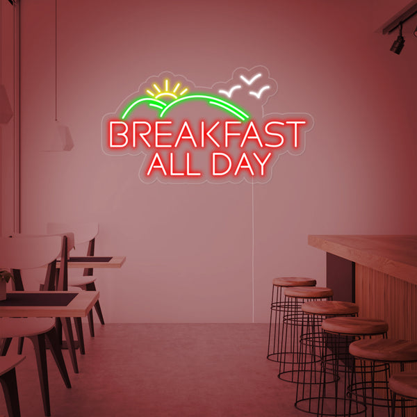 Breakfast All Day Neon Sign