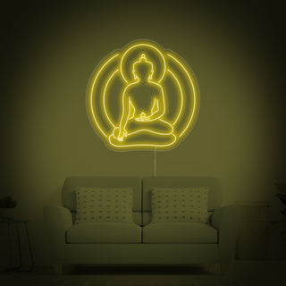 Buddha Yoga Neon Sign, Yoga Room Décor