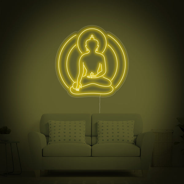 Buddha Yoga Neon Sign, Yoga Room Décor
