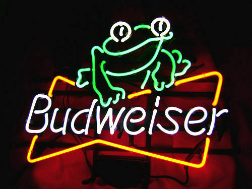 Budweiser Beer Frog Neon Sign