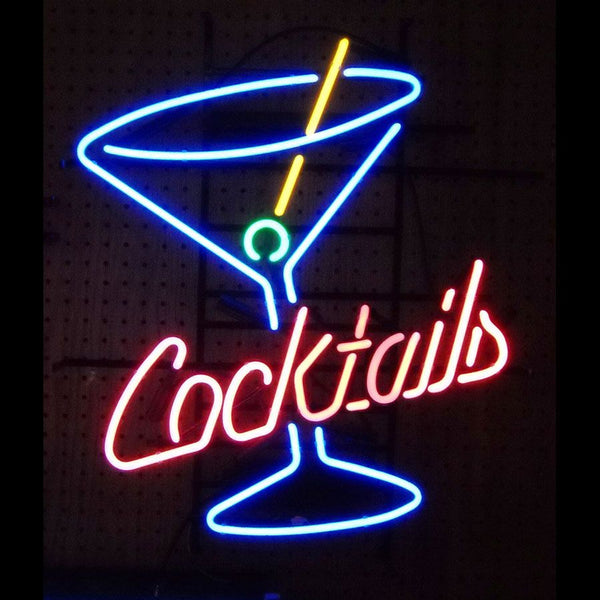 Cocktails Martini Glass Logo Beer Neon Sign