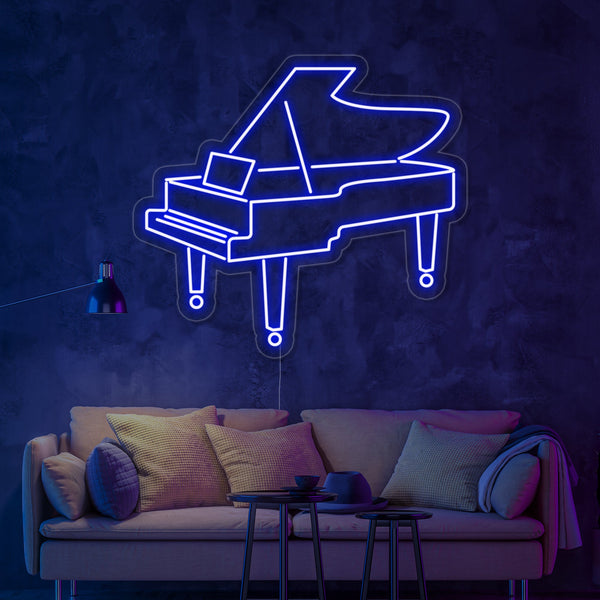 Contour Grand Piano Neon Sign