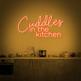 Cuddles in the Kitchen Neon Sign