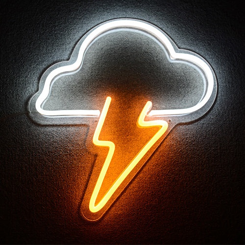 Element Symbol Cloud Flash Neon Sign