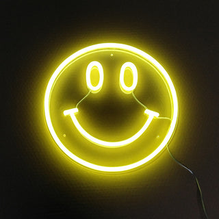 Element Symbol Emoji Smile Face Neon Sign