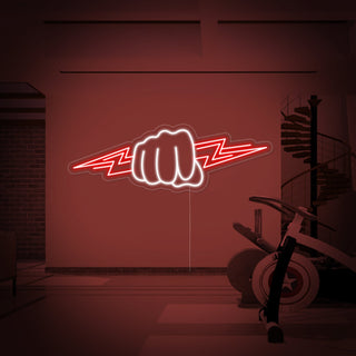 Fist Lightning Neon Sign