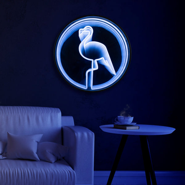 Flamingo 3D Infinity LED Neon Sign