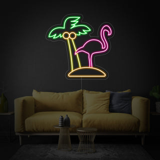 Flamingo Palm Neon Sign