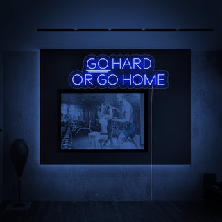 Go Hard or Go Home Neon Sign, Gym Decor, Gym Quotes, Fitness Quotes, Workout Quotes