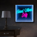 Good Vibes Only 3D Infinity LED Neon Sign