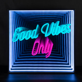 Good Vibes Only 3D Infinity LED Neon Sign