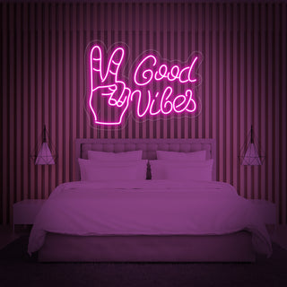 Good Vibes With Yes Neon Sign