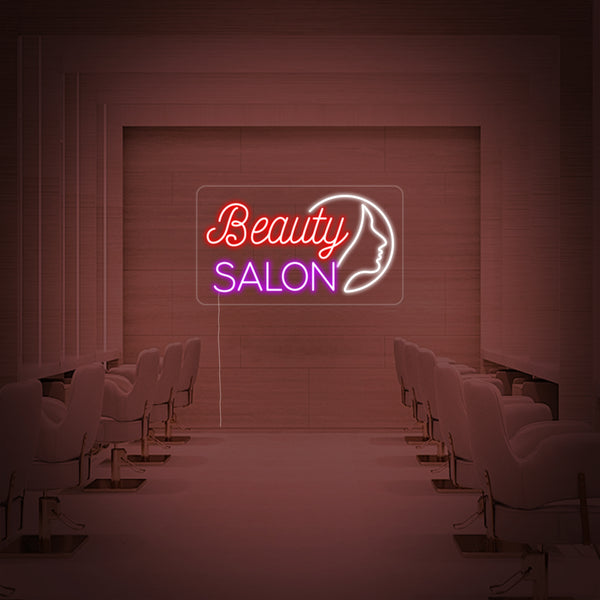 Hair Salon Neon Sign Beauty Salon Girl Face