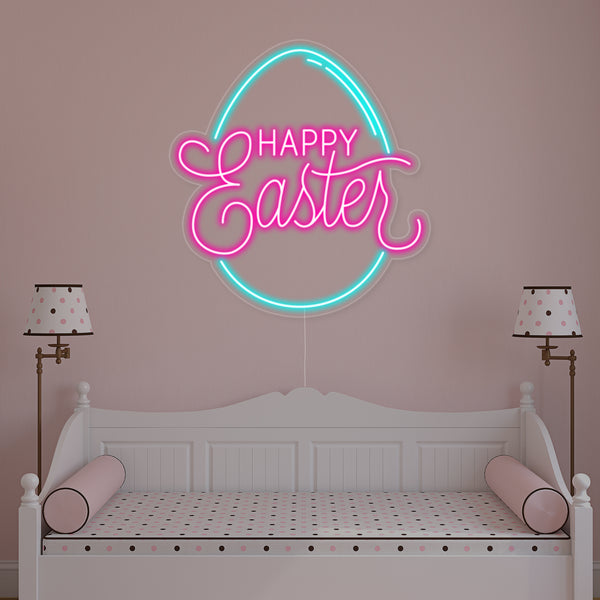Happy Easter Egg Neon Sign