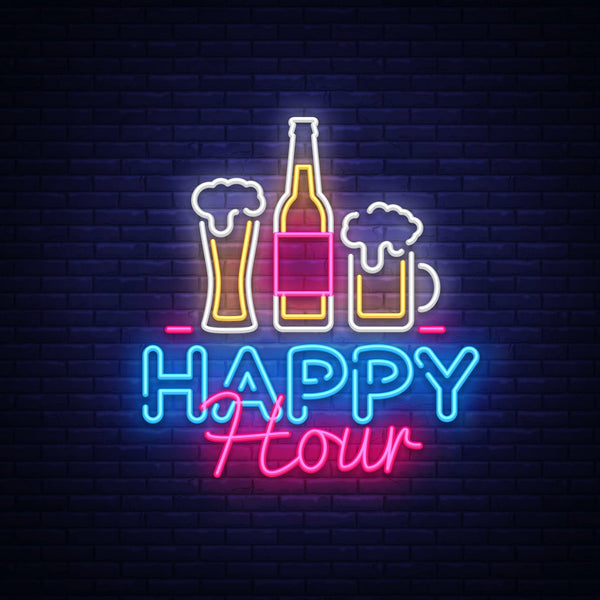 Happy Hour Bar Neon Sign
