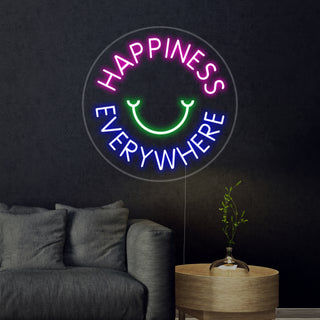 Happyness Everywhere Neon Sign