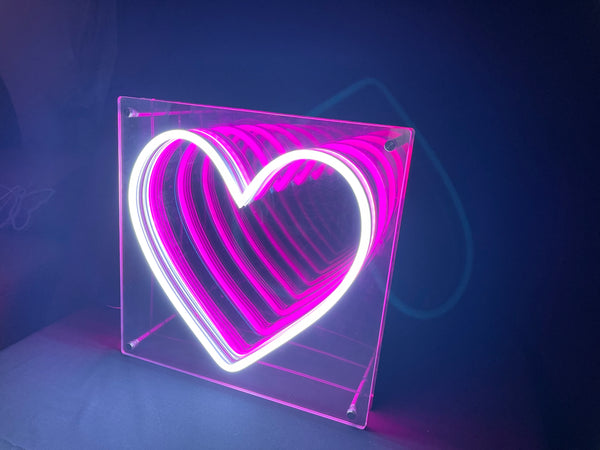 Hearts LED Infinity Neon Sign