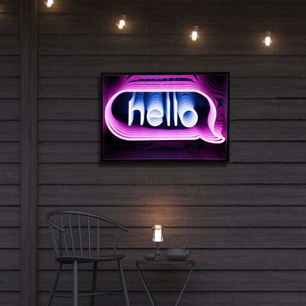 Hello 3D Infinity LED Neon Sign