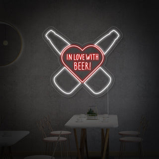 In Love with Beer Bar Neon Sign
