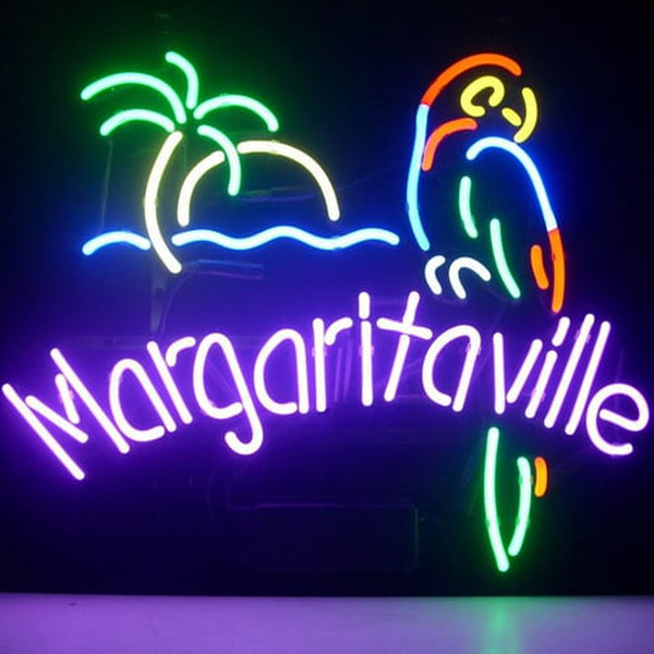 Jimmy Buffett Margaritaville Paradise Parrot Beer Neon Sign