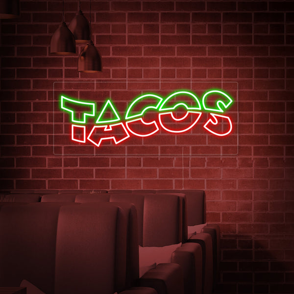 MEXICAN TACO FOOD Neon Sign