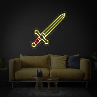 Metal Dagger Knight Sword Neon Sign