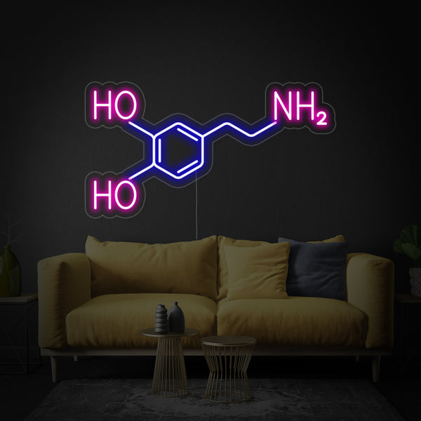 Molecule of Dopamine Neon Sign