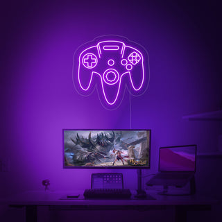 N64 Game Controller Neon Sign