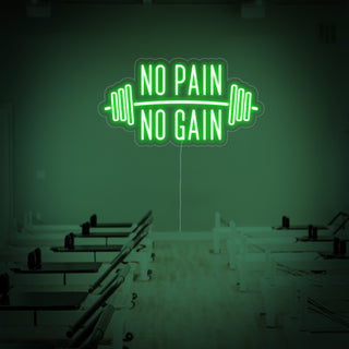 No Pain No Gain Neon Sign, Gym Decor, Gym Quotes, Fitness Quotes, Workout Quotes