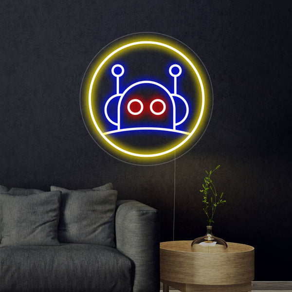 Robot Pig Neon Sign