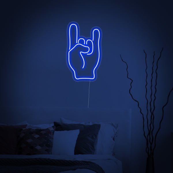 Rock Hand Neon Sign