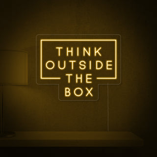 Think Outside The Box Neon Sign