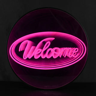 Welcome 3D Infinity LED Neon Sign