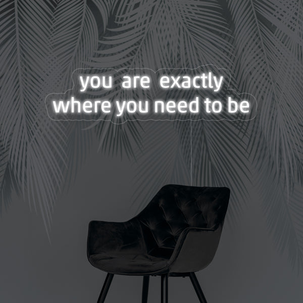 You Are Exactly Where You Need To Be Neon Sign
